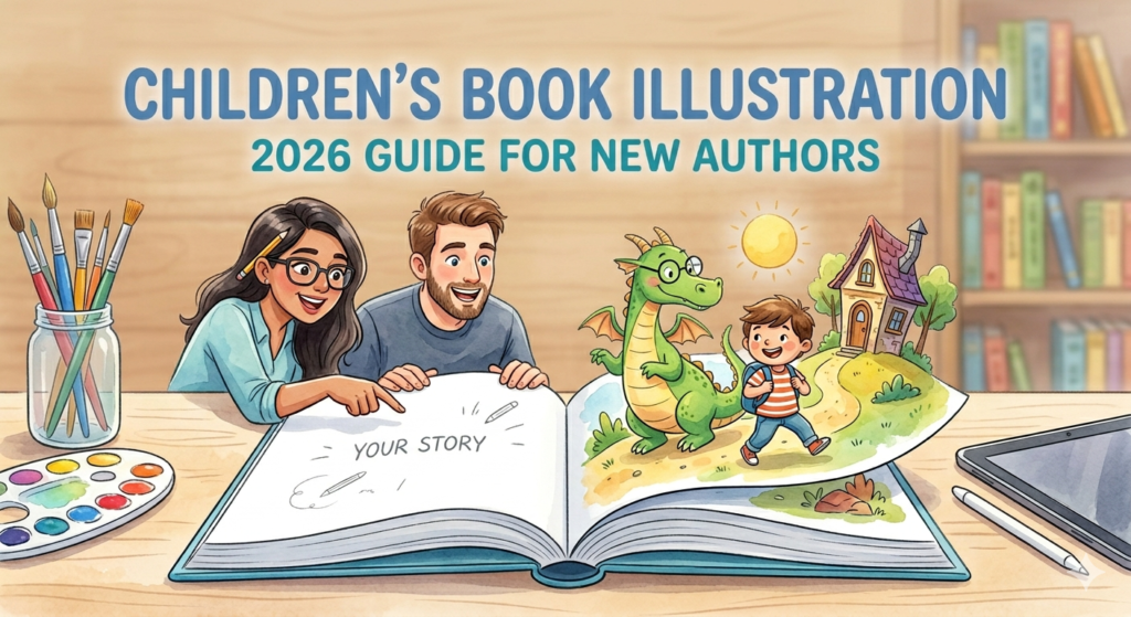 Struggling with children's book illustration in 2026? Discover styles, costs, hiring tips & KDP secrets every new author needs to publish a beautiful book.
