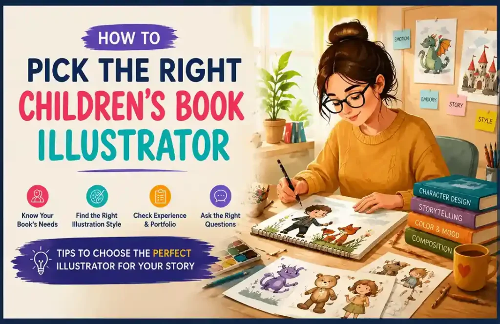 children's-book-illustrator-creating-storybook-artwork