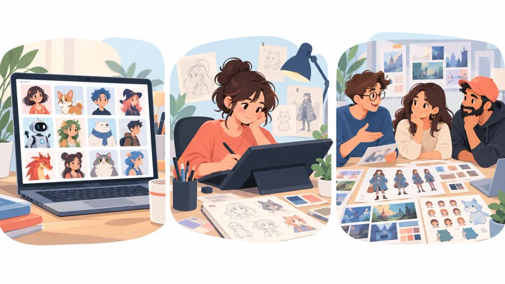 Three ways to hire a mascot designer: a marketplace, a freelancer and a design studio